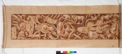 Kolme piirustusta antiikkisen jälkeen, n. 1750 (ruskealla pesulla korotettu sivellinpiirros mustalla liidulla) tekijältä Italian School