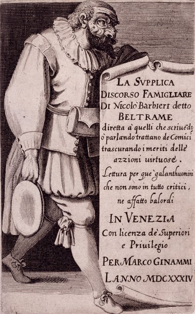 Niccolo Barbierin vetoomuksen otsikkosivu, Venetsia tekijältä Italian School