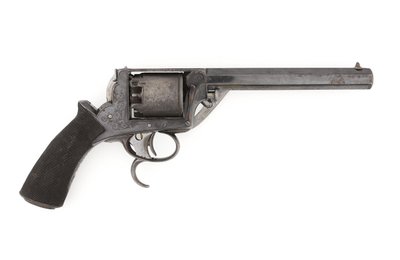 Tranter-lyömäsoittimet Dragoon Model .50 tuuman revolveri tekijältä Italian School