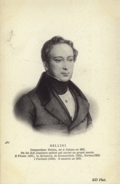 Vincenzo Bellini, italialainen oopperasäveltäjä (1801-1835) tekijältä Italian School