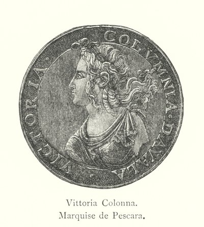 Vittoria Colonna, Marquise de Pescara (kaiverrus) tekijältä Italian School