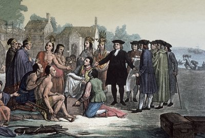 William Penn, noin 1820 (kaiverrus). tekijältä Italian School