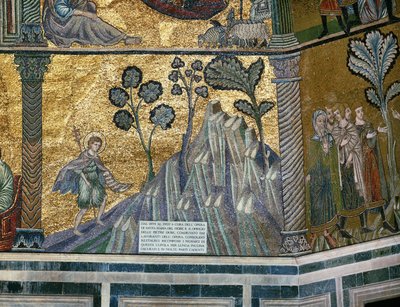 Johannes Kastaja erämaassa (mosaiikki) tekijältä Italian school