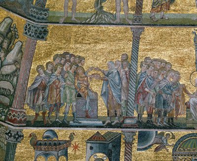 Joosef Egyptissä: veljet myyvät Joosefin (mosaiikki) tekijältä Italian school