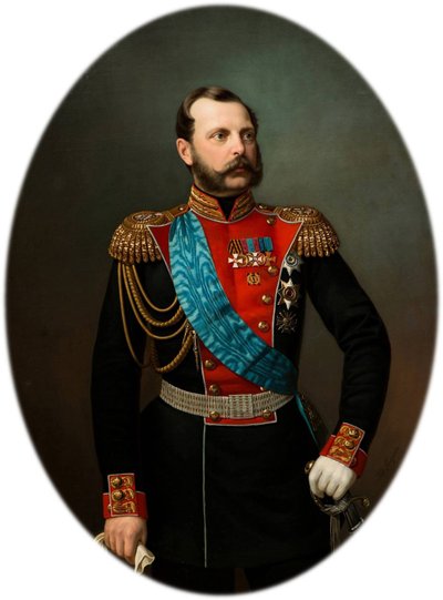 Keisari Aleksanteri II:n muotokuva 1818-1881, 1860-luku tekijältä Ivan Alexeevich Tyurin