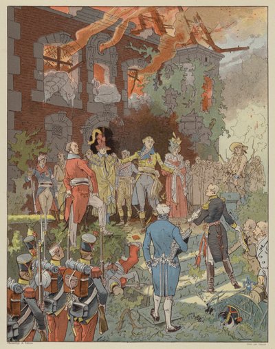 Kohtaus La Dame de Gai-Fredonista, kirjoittaja Quatrelles (Ernest L