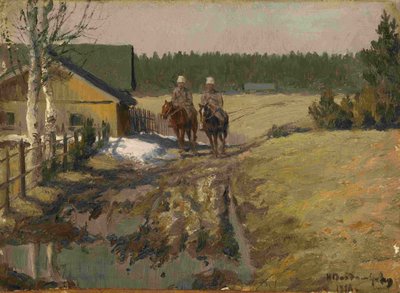 Kasakat hevosen selässä, 1916 tekijältä Ivan Alexeyevich Vladimirov