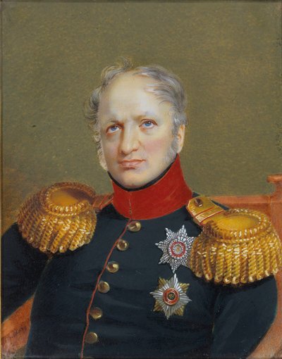 Kreivi Jegor Frantsevich Kankrinin muotokuva 1774-1845. tekijältä Ivan Andreyevich Winberg