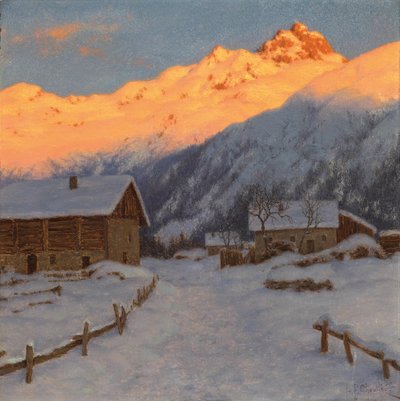 Ilta vuorella, Haute-Savoie tekijältä Ivan Fedorovich Choultse