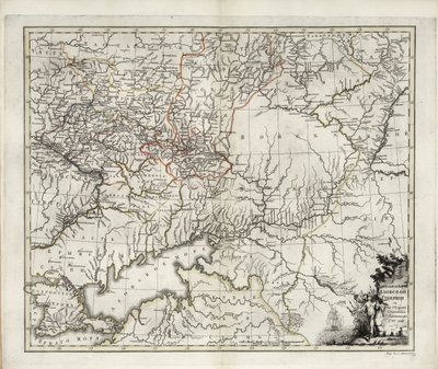 Azovin kuvernöörin yleinen kartta, 1782. tekijältä Ivan Ivanovich Islenyev