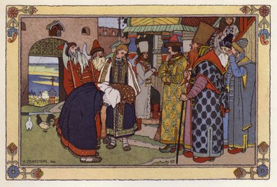 Kuvitus Vassilisa The Beautiful tekijältä Ivan Yakovlevich Bilibin