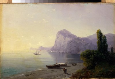 La forteresse de Sudak (Ukraina) (Sudak, Linnoitus). Kuva Ivan Konstantinovich Aivazovskylta (Ivan Konstantinovich Aivazovsky tekijältä Ivan Konstantinovich Aivazovsky