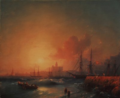 Malaga, 1854 tekijältä Ivan Konstantinovich Aivazovsky