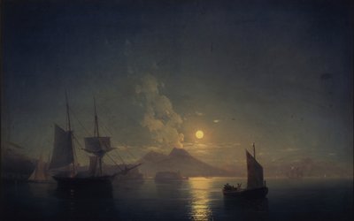 Napoli yöllä, 1850 tekijältä Ivan Konstantinovich Aivazovsky