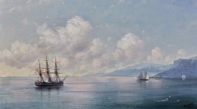 Laiva pois Krimin rannikolta, 1881. tekijältä Ivan Konstantinovich Aivazovsky