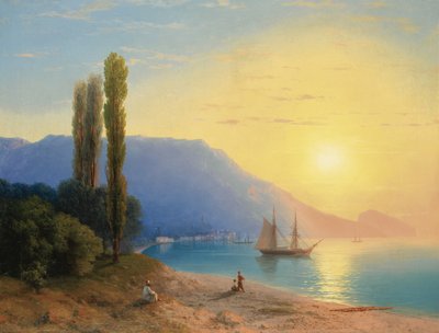 Auringonlasku Jaltan yllä tekijältä Ivan Konstantinovich Aivazovsky