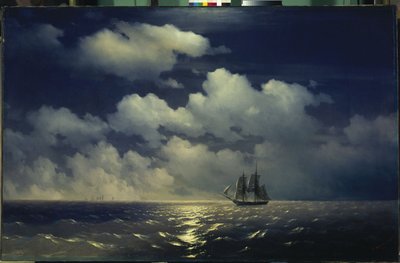 Brigi Mercury -kohtaaminen voitettuaan kaksi venäläisen laivueen turkkilaista laivaa par Aivazovsky, Ivan Konstantinovich (1817-1900) tekijältä Ivan Konstantinovich Aivazovsky