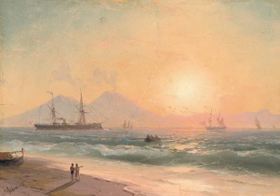 Laivojen katselu auringonlaskun aikaan, tekijältä Ivan Konstantinovich Aivazovsky