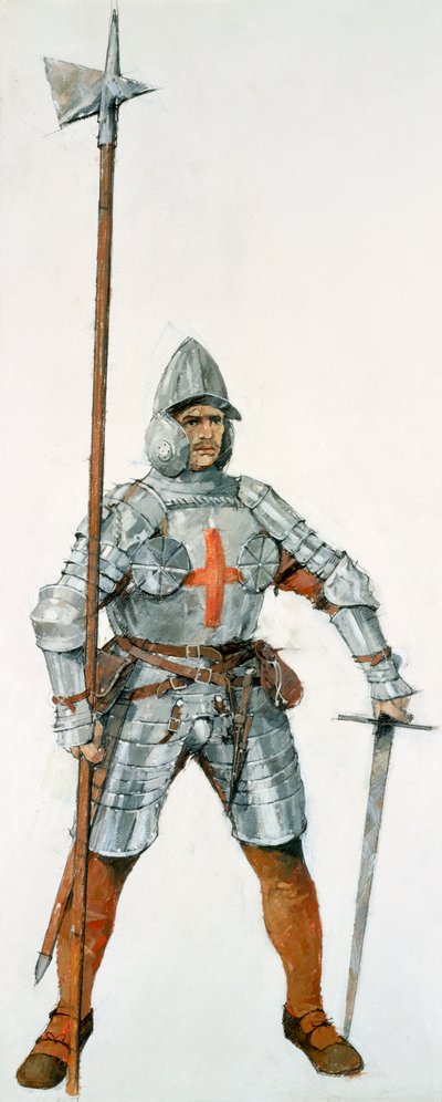 Englantilainen sotilas, Battle of Flodden Field, 1513, c1990-2010. tekijältä Ivan Lapper