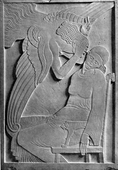 Marian ilmestys (matalareliefi) tekijältä Ivan Mestrovic