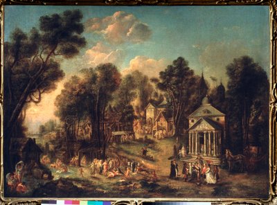 Temppelijuhla - Ivan Michailovich Tankov (Tonkov) (1740-1799) maalaus, öljy kankaalle tekijältä Ivan Michailovich Tankov