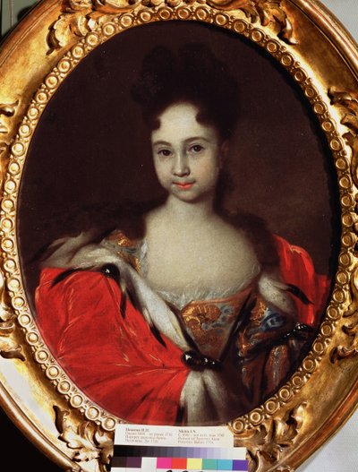Venäjän suurherttuatar Anna Petrovnan muotokuva (1708-1728) (Venäjän suurherttuatar Anna Petrovnan muotokuva). Maalaus Ivan Nikitich Nikitin (Nikitine) (noin 1680-1742 jälkeen), öljy kankaalle, ennen 1716. 1700-luvun venäläistä taidetta. Tretyan osavaltio tekijältä Ivan Nikitich Nikitin