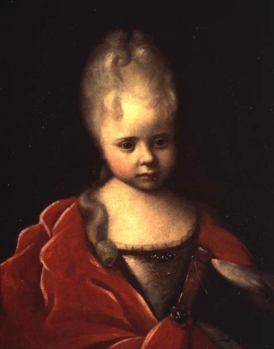Muotokuva suurherttuatar Jelizaveta Petrovnasta lapsena, n. 1712-1313 tekijältä Ivan Nikitich Nikitin