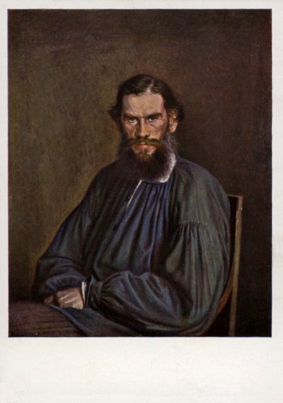 Leo Tolstoi, venäläinen kirjailija, novellikirjailija ja näytelmäkirjailija tekijältä Ivan Nikolaevich Kramskoy