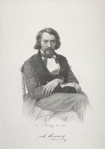 Aleksei Stepanovitš Khomyakovin muotokuva, 1879 tekijältä Ivan Petrovich Pozhalostin