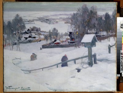 Talvi-ilta, 20. vuosisata (öljy kankaalle) tekijältä Ivan Silych Goriuschkin Sorokopudov