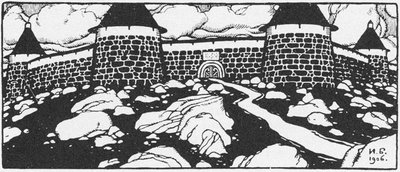 Kuvitus Vjatšeslav Ivanovin runoon Walls of Sain. Hell