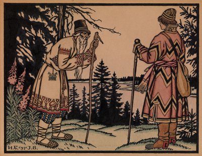 Ivan Tsarevitš ja sammakkoprinsessa, 1931 tekijältä Ivan Yakovlevich Bilibin