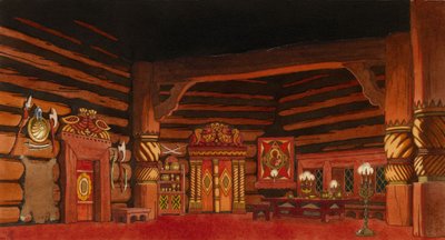 Lavastus N. Rimski-Korsakovin oopperaan Tsaarien morsian, 1930 tekijältä Ivan Yakovlevich Bilibin