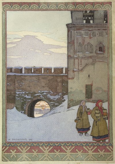 Novgorodin Kremlin vesitorni, 1902 tekijältä Ivan Yakovlevich Bilibin