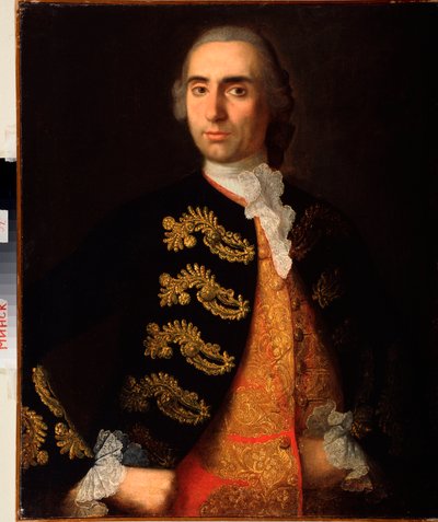 Muotokuva dYvan Kotsarev (Ivan Kotsarevin muotokuva) - Painture de Ivan Yakovlevich Vishnyakov (Vishnyakov) (1699-1761), huile sur toile tekijältä Ivan Yakovlevich Vishnyakov