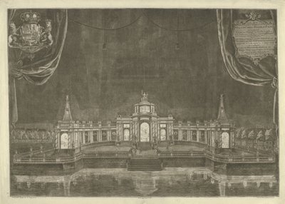 Haagin teatterin valaistus ennen Aachenin rauhaa, 1749 tekijältä Iven Besoet