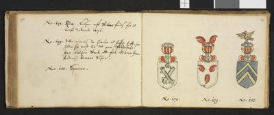 Illustrasjon hentet fra et privatarkiv i Nasjonalbiblioteket med tittelen Insignia quædam virorum illustrium in Norvegia quodam habitantium av Iver Nielssøn Hirtzholm tekijältä Iver Hirtzholm