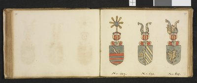 Illustrasjon hentet fra et privatarkiv i Nasjonalbiblioteket med tittelen Insignia quædam virorum illustrium in Norvegia quodam habitantium av Iver Nielssøn Hirtzholm tekijältä Iver Hirtzholm