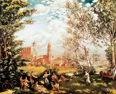 Ivo Pascual i Rodesin maalaus "Fete champetre" (1883-1949). 1939 DR tekijältä Ivo Pascual i Rodes