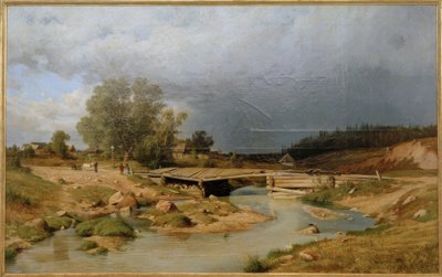 Maisema puusillalla tekijältä Ivan Ivanovich Shishkin