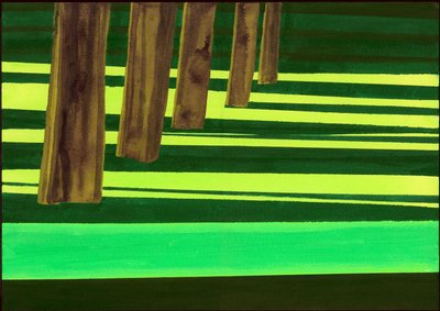 Kensington Gardens -sarja: Dazzle, 2007 (sekoitettu media paperille) tekijältä Izabella Godlewska de Aranda