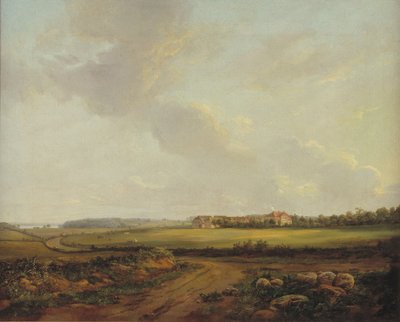 Näkymä Engelholmiin Præstøssä Seelannissa tekijältä Johan Christian Dahl