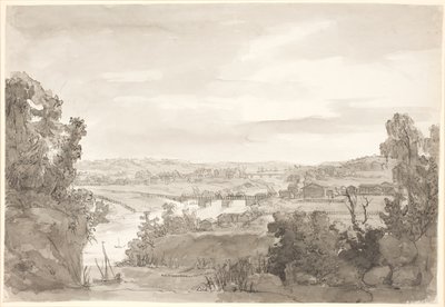 Näkymä Kongsbergiin, Norjaan tekijältä Johan Christian Dahl