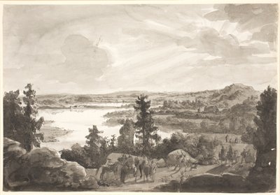 Näkymä järvelle, Norja tekijältä Johan Christian Dahl