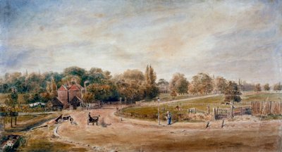 Court Lane ja Lordship Lane, Dulwich, Lontoo, 1860. tekijältä JC Mandy