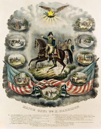 Kenraalimajuri William Henry Harrison, n. 1813 tekijältä J.C. Richard