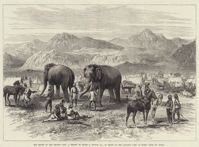 Khyber-solan suu, Advance Camp -leirin edessä Hurri Singh Ka Bourjissa tekijältä J.C. Wilson