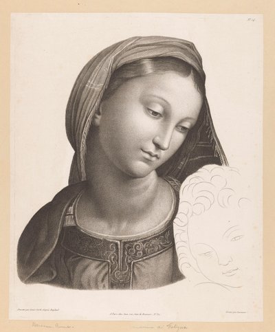 Maria tapasi ystävällisen Madonna Folignosta tekijältä J.F. Cazenave