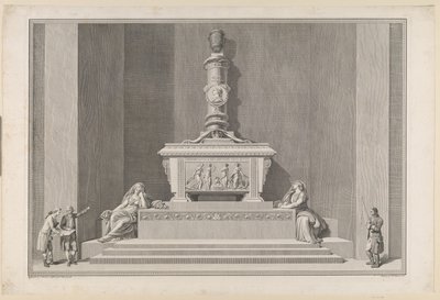 Frederik V:n hautamuistomerkki Roskilden katedraalissa tekijältä J.F. Clemens