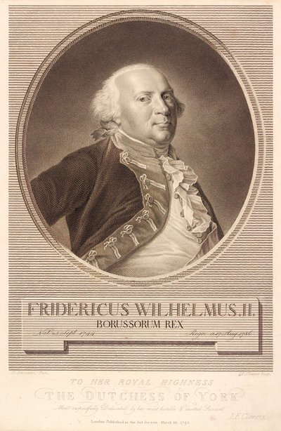 Friedrich Wilhelm II, Preussin kuningas tekijältä J.F. Clemens